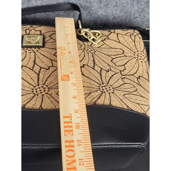 Anne‎ Klein Floral Cork Tote Bag Chain Strap Shoulder Bag Purse - Picture 10 of 11